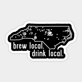 North Carolina State Brewery Map Craft Beer Graphic Sticker